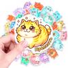 50 Soft Cute Multi-Colored Cat Stickers, Russian Mood Labels, Skateboard Water Cup Suitcase Decorative Stickers