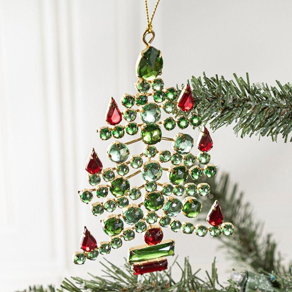 

Delicate Christmas Ornament Waterproof Hanging Ornament DIY Supplies Christmas Tree Pendant Window зелёный