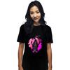 2026 Summer Demon Slayer Blade You Bean Starry Sky Silhouette Printed Cotton Women's T-shirt, Anime Street Style Top