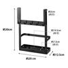 Yamazaki Shoe Cabinet Door Hook Tool W20 x x Tower Entryway Disinfectant Key Organized 4129 & Holder, Black, Approx. D12.5 H30cm, Series, Storage,