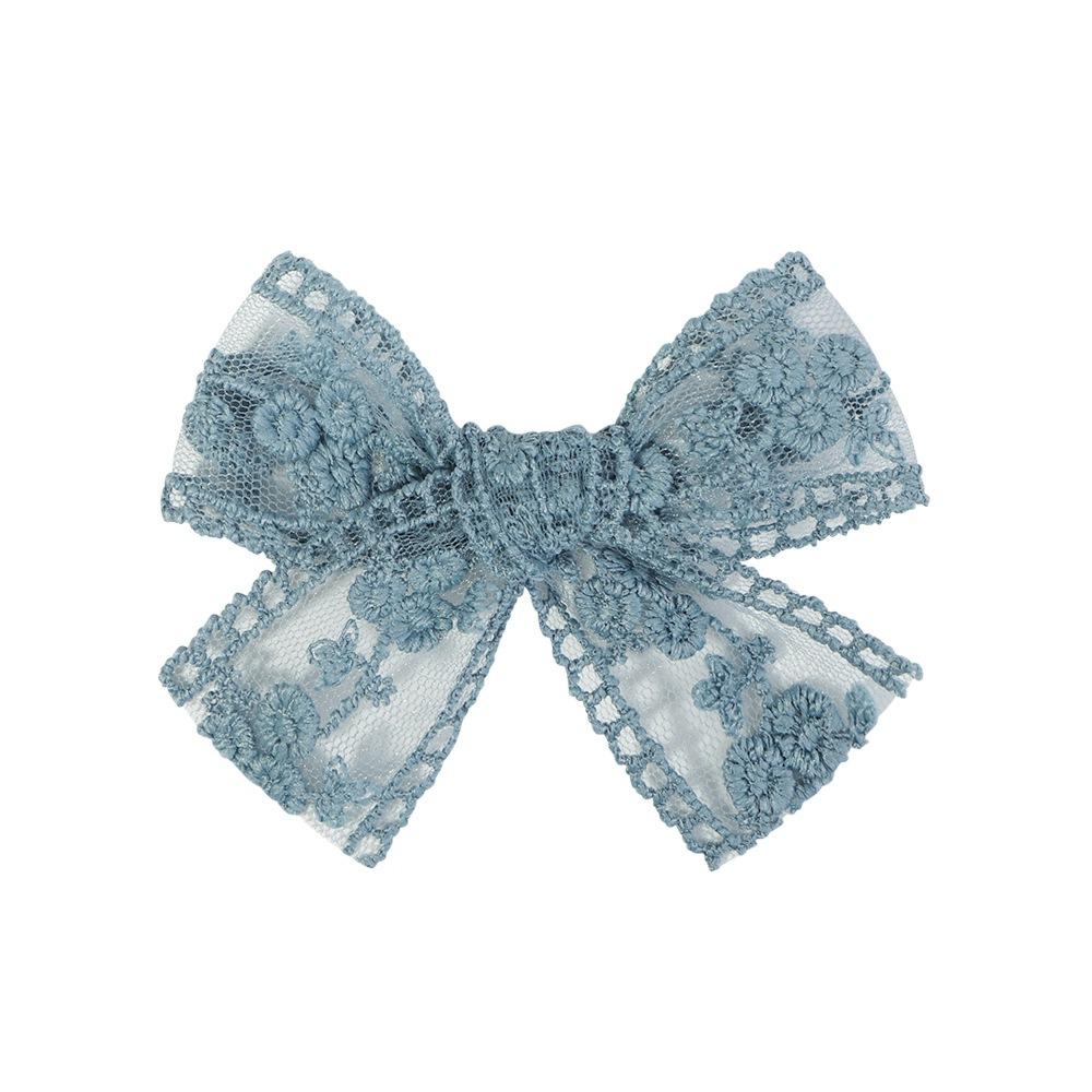 2Pcs Cute Solid Lace Cutout Bowknot Hair Clips for Baby Girls Handmade Bows Hairpin Barrettes Headwear Kids Hair Accessories