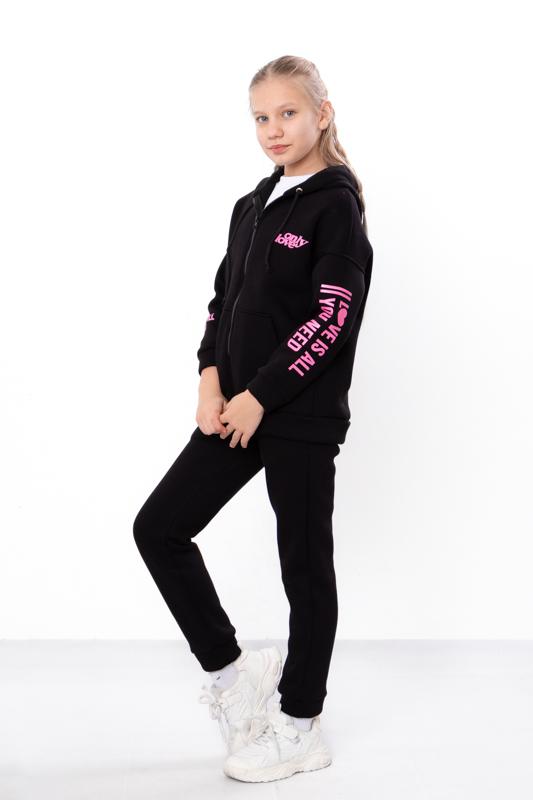 

Tracksuit – Girls Cozy Warm Zip Hoodie & Pants, Love Print, Winter 6422-025-33 HC 140 чорний