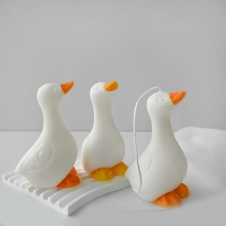 3D Cute Duck Silicone Candle Mold Handmade Animal Candle Making Soap Plaster Resin Supplies Chocolate Cake Baking Tool