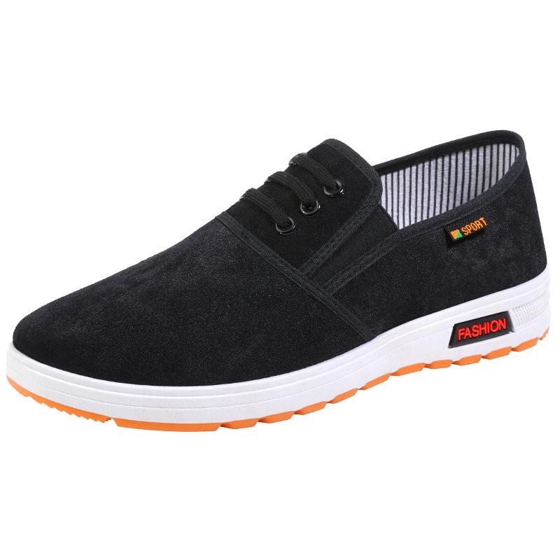 Spring and summer cloth shoes men's middle-aged and elderly men's shoes canvas shoes non-slip and wear-resistant soft-soled shoes deodorant