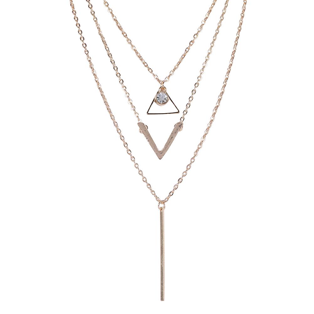 Fashion Lady Women Jewelry Multi layer Necklace Clavicle Chain Collar Pendant Accessory