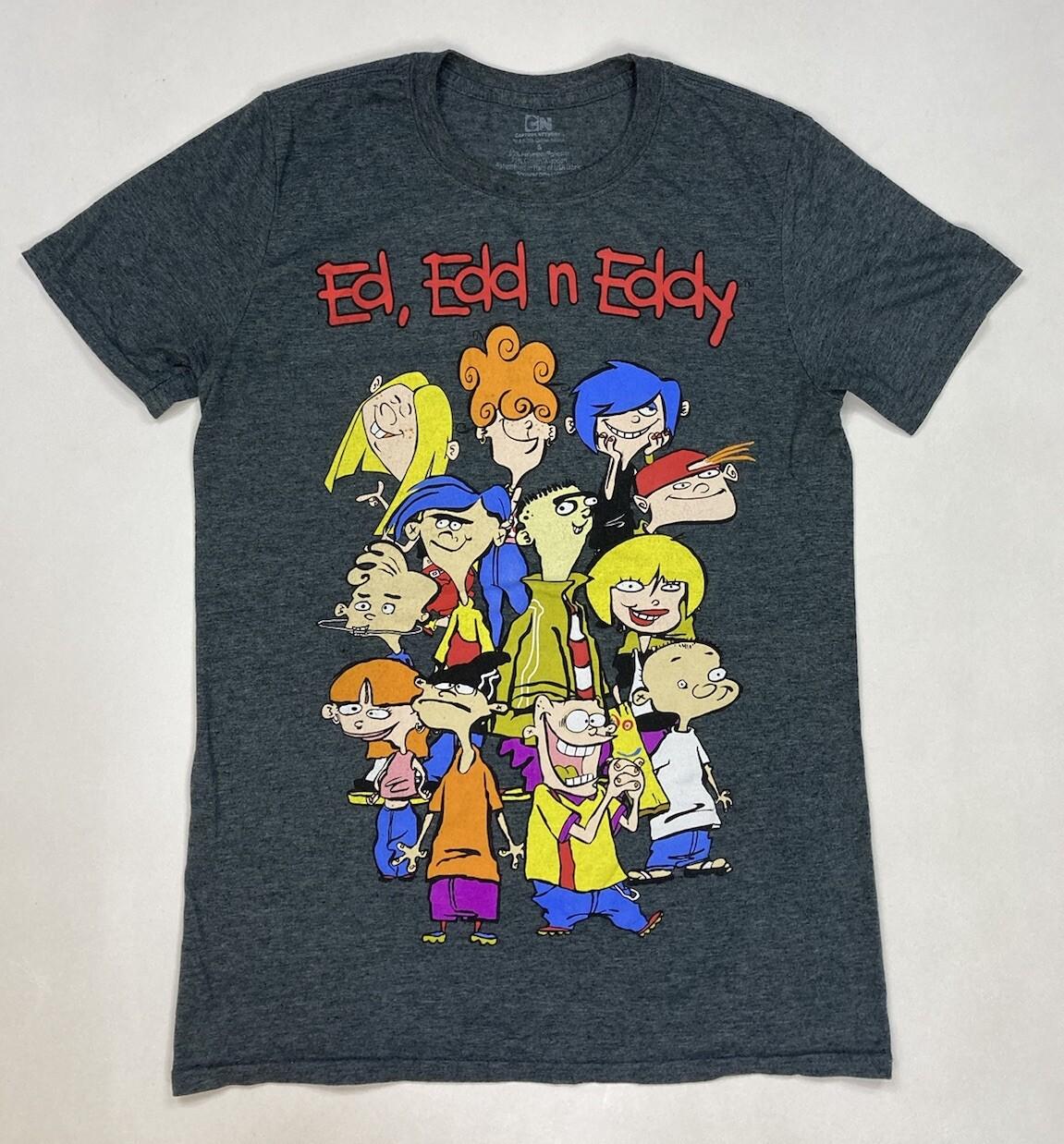 Cartoon Network Ed Edd N Eddy TV Show Graphic T-shirt Men Small Gray S