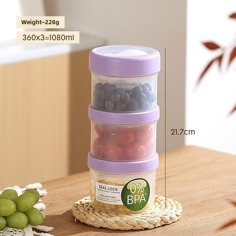 Portable Salad Bowl With Sealed Lid For Light Meals And Snacks