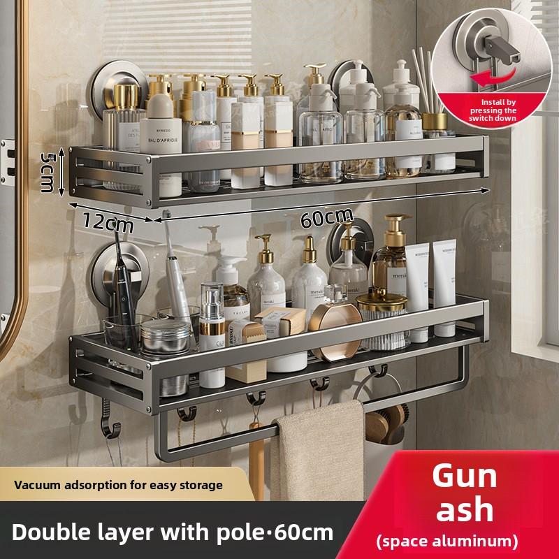 Bathroom Shelf Toilet Suction Cup Wash Rack Bathroom Dormitory Toilet Toothbrush Toiletries