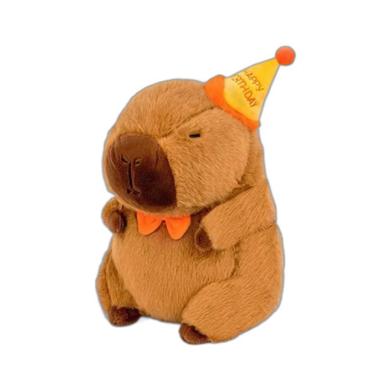 Popular Cross-border Capybara Birthday Party Hat Plush Toy - Cute Children's Gift Doll