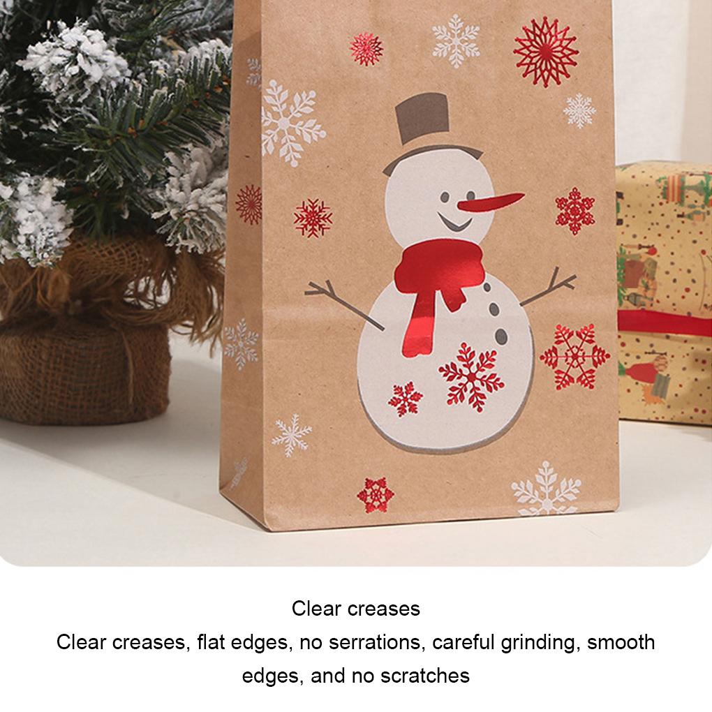 Christmas Brown Paper Bags Widely Used Large Capacity Portable Gift Bags With Handles