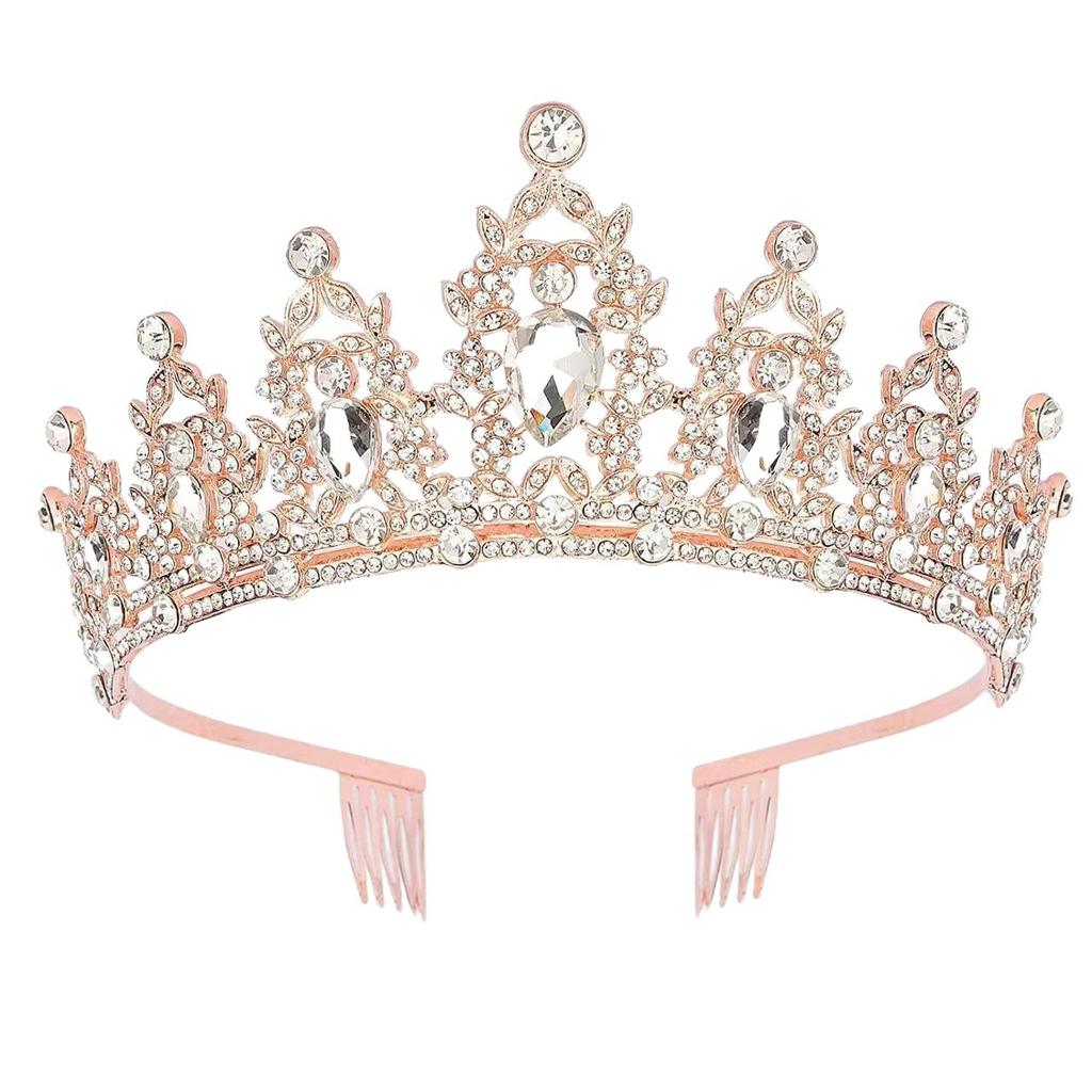 Bridal Crown Tiara Alloy Rhinestone Headband Wedding Crown Birthday Hair Accessory Party Headband Accessories