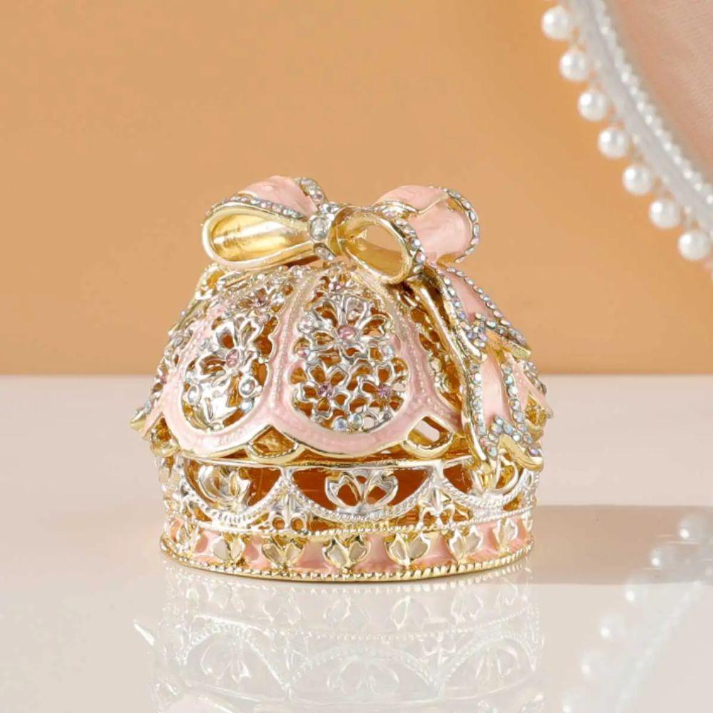 Desktop Design Enamel Color Crown Light Luxury Ring Holder Creative Gift Box Wedding Proposal