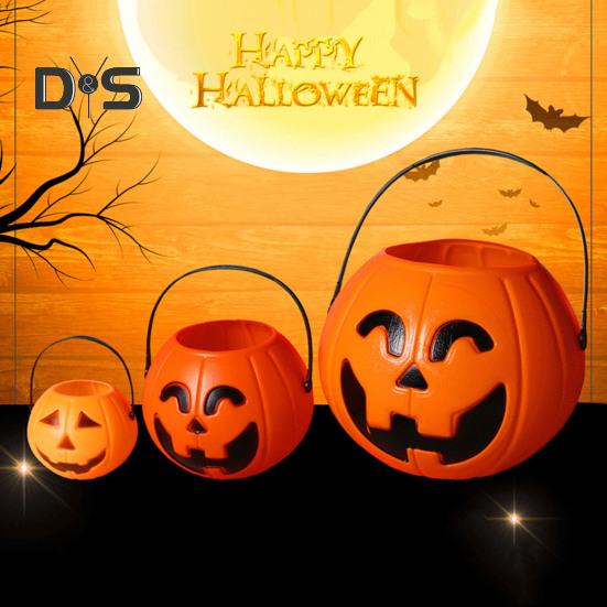 Halloween-Süßigkeiten-Eimer, Süßes oder Saures, Kürbis-Eimer, Aufbewahrungskorb, tragbare Halloween-Süßigkeiten-Schüssel, Kinder-Snackhalter für Partygeschenke