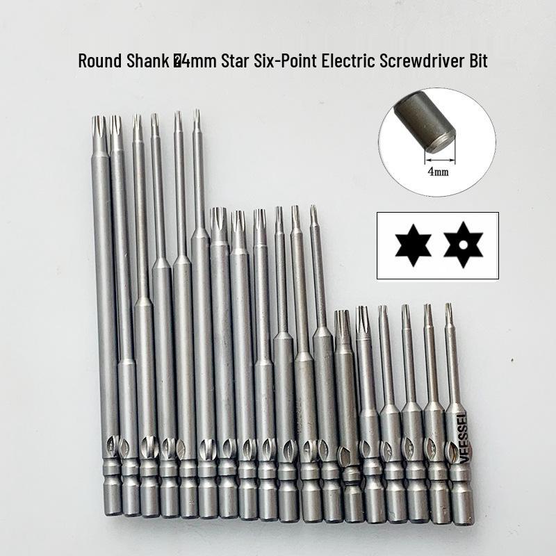 

Загартований шестигранний магнітний біт для викрутки 4x80 мм для розбирання/збирання T2, сумісний з електричними викрутками 3C/800 4*40*2*20*T5 (10 pcs)