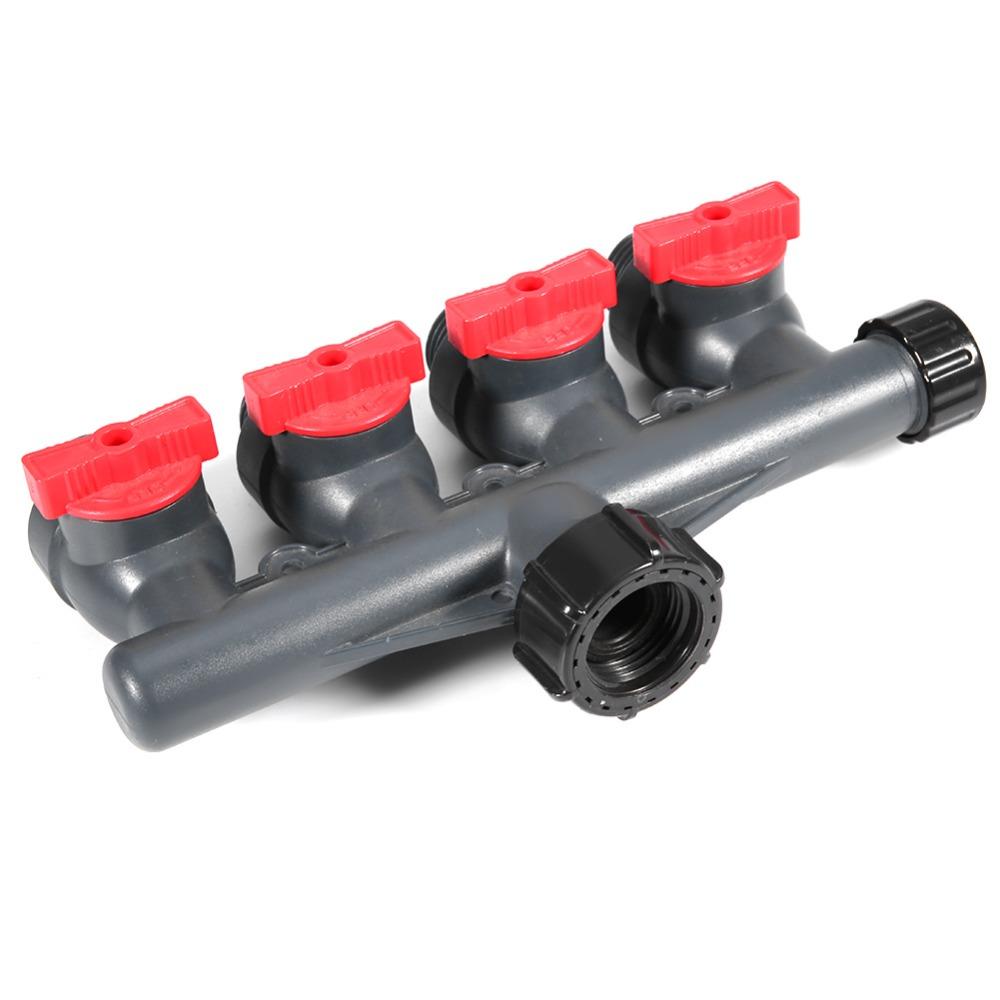 4 Way 4 Way Hose Splitter Plastic Garden Hose Splitter Durable Water Tap Splitter  Home Garden