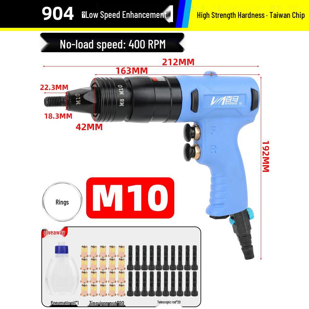 Taiwan Baima W02 Pneumatic Rivet Nut Gun & Screw Thread Tool