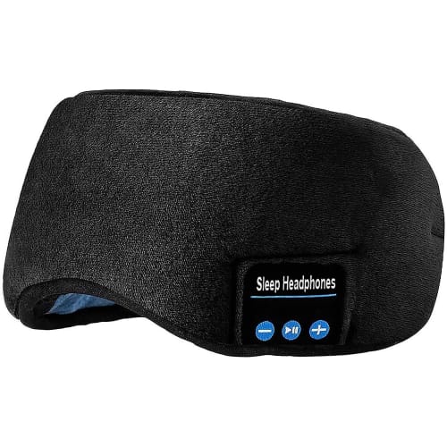 Sleep Headphones, Music Sleep Eye Mask, Upgraded Travel Sleeping Headset with Sleep Eyeshade, Built-in Speaker and Microphone, Washable
