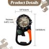 Carabiner Watch Clip Climbing Watch Analog Display Waterproof Pocket Watch Pendant Watch Watch for Backpack - Birthday Anniversary Christmas