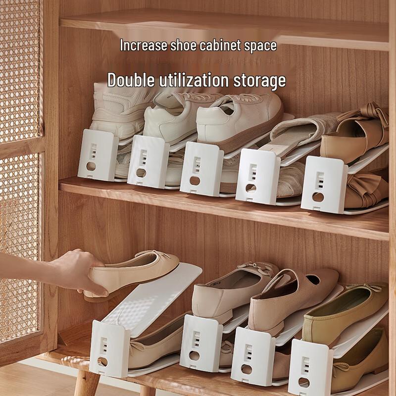 EACHY Folding Stackable Transparent Shoe Organizer