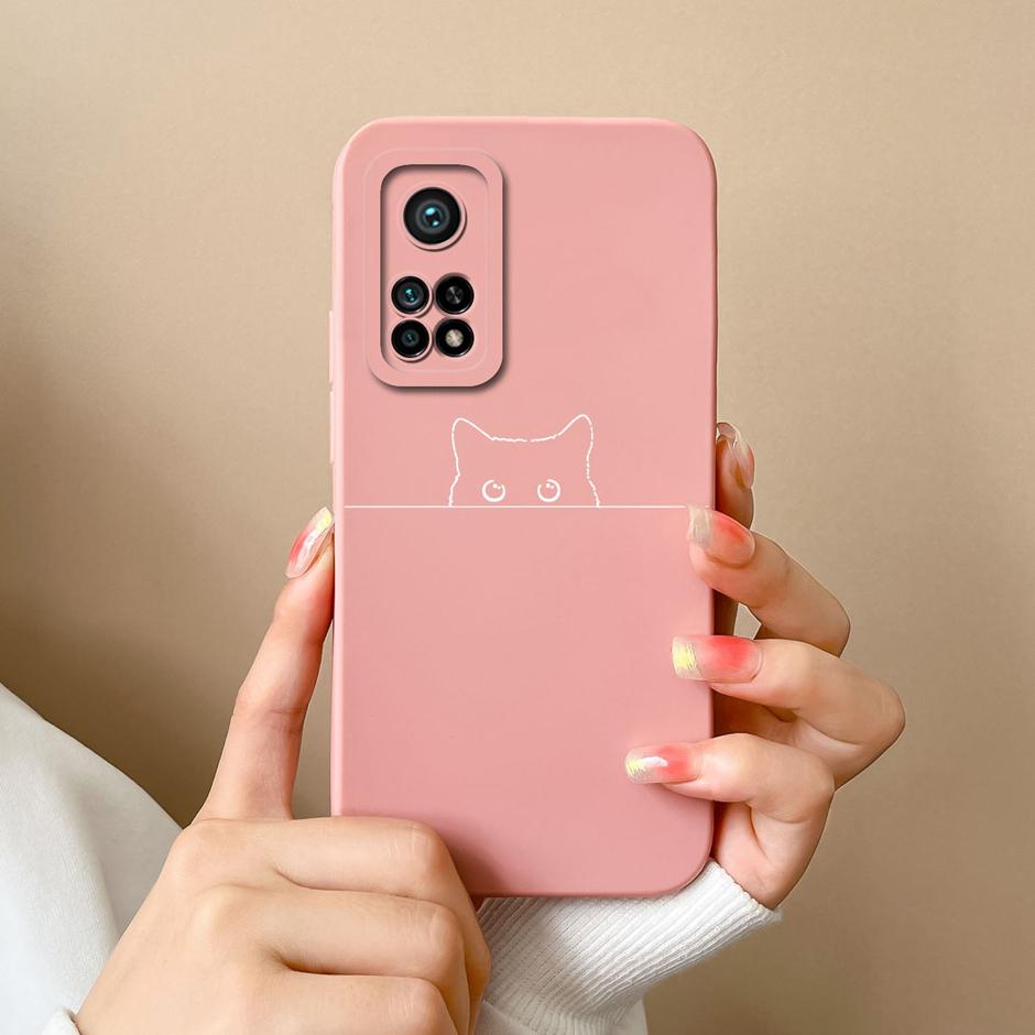 For Xiaomi Mi 10T Pro 5G Case Matte Silicone Shell For Xiaomi10T Pro 5G Sweet Girls Butterfly Cartoon New Design Fashion Funda