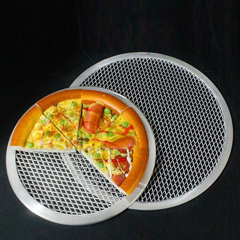 Ekran do pizzy 6-20 cali, forma metalowa, siatka metalowa, nieprzywierająca blacha do pieczenia, nowa, bezszwowa, stop aluminium, siatka metalowa, naczynia do pieczenia, narzędzia kuchenne do pizzy