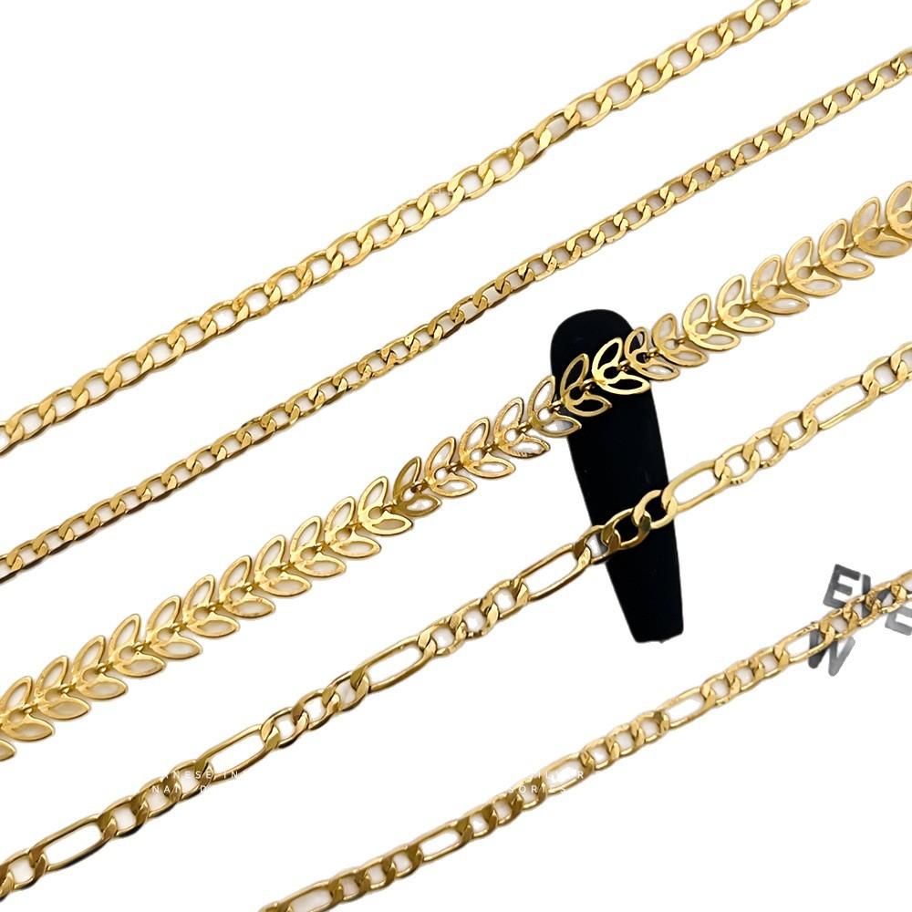 Internet Celebrity Astringent Chain Nail Accessories Japanese Pink Blue Mini Fine DIY Metal