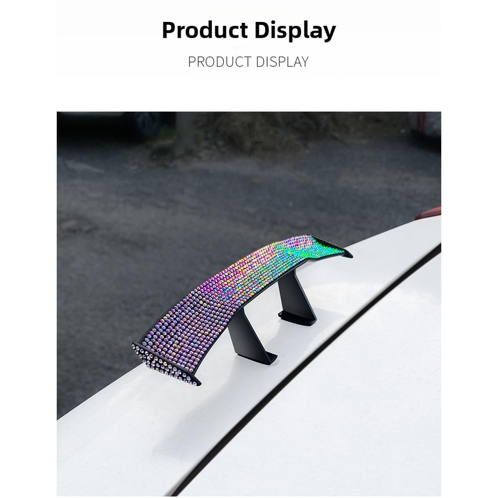 Rear Spoiler Wing for Cars with ABS Construction Fitment No Drilling Needed Featuring Strong Backing for Easy Mounting