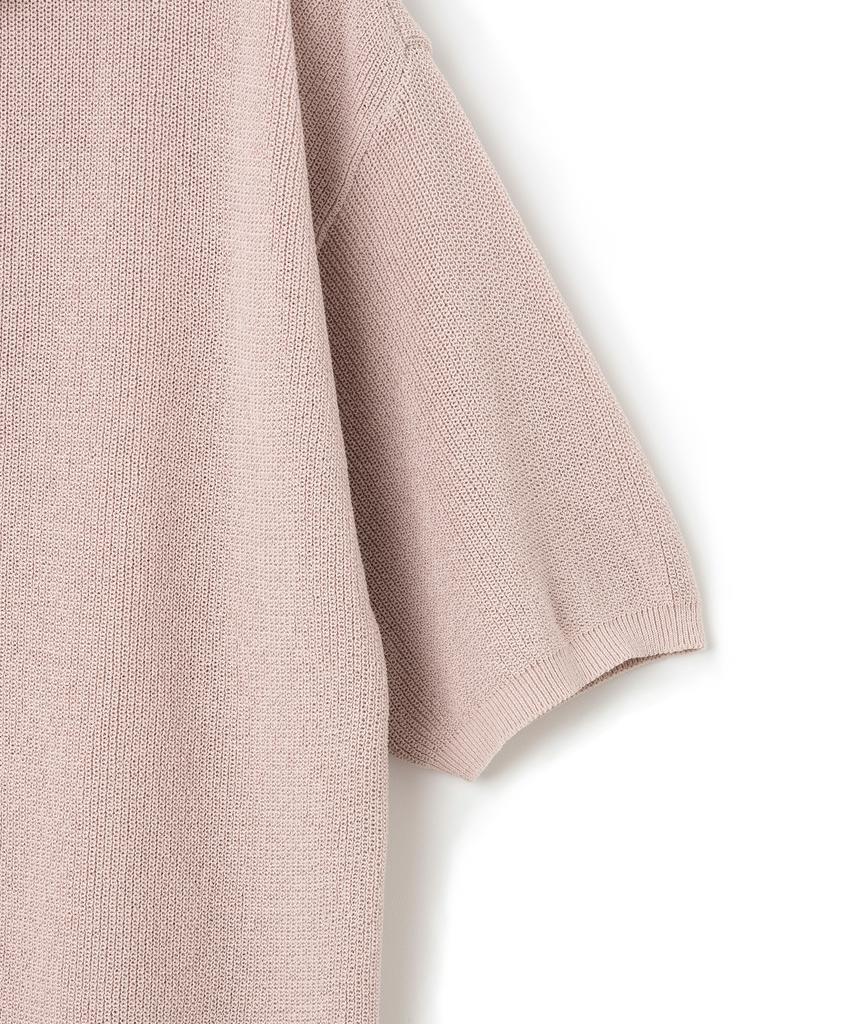 KNITTED Coolever Pk Short Sleeve Knit Tee Pink