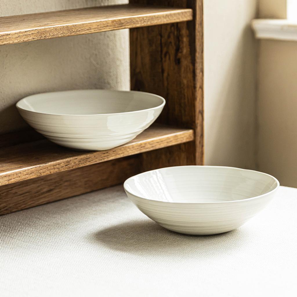 Simple Open Bowl Ceramic Bowl Minimalist Style Tableware Bowl Household Round Bowl Large Bowl Restaurant Ramen Bowl