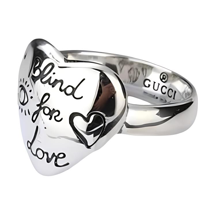 

Gucci Blind For Love Heart Detail Ring Women jewelry Silver 499937J84000701 11