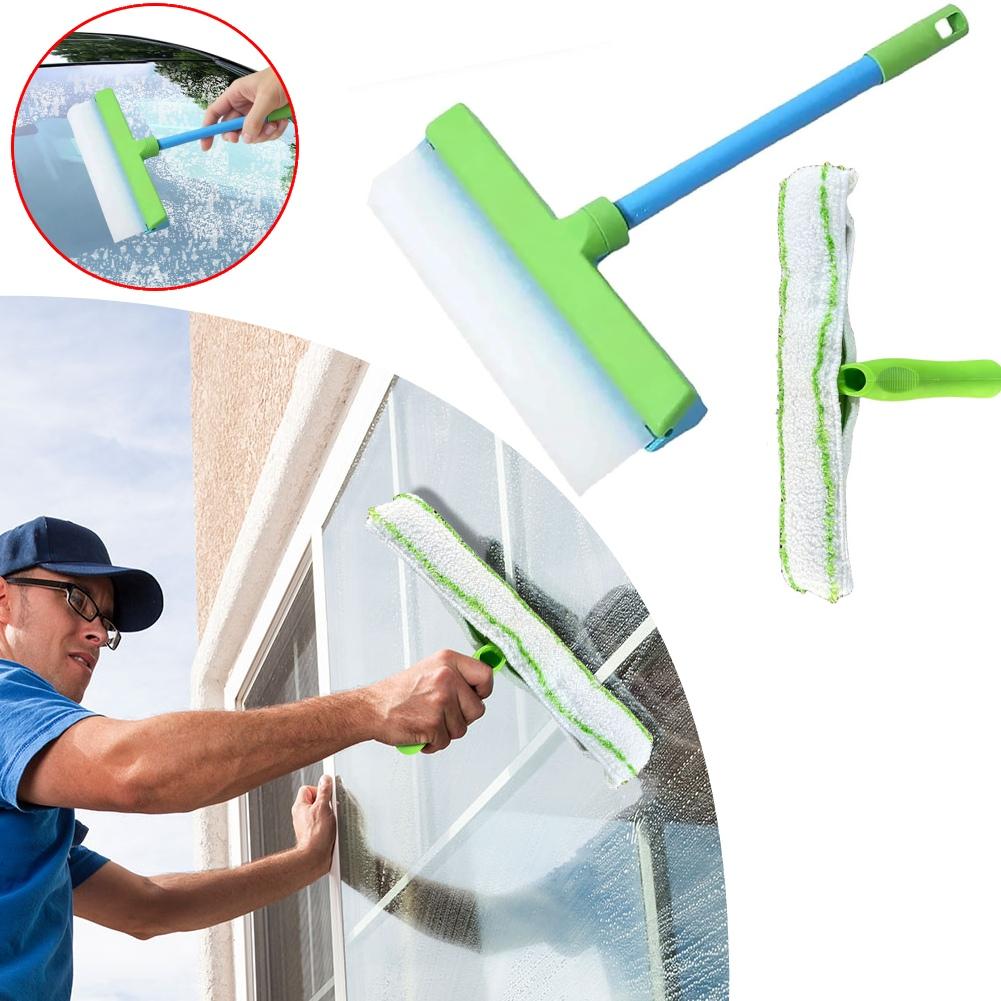 Water Removal Blade Reusable Silicone Window Squeegee Kit Anti-Slip Multifunction Clean Scraper for Shower Glass Mirror Door Car