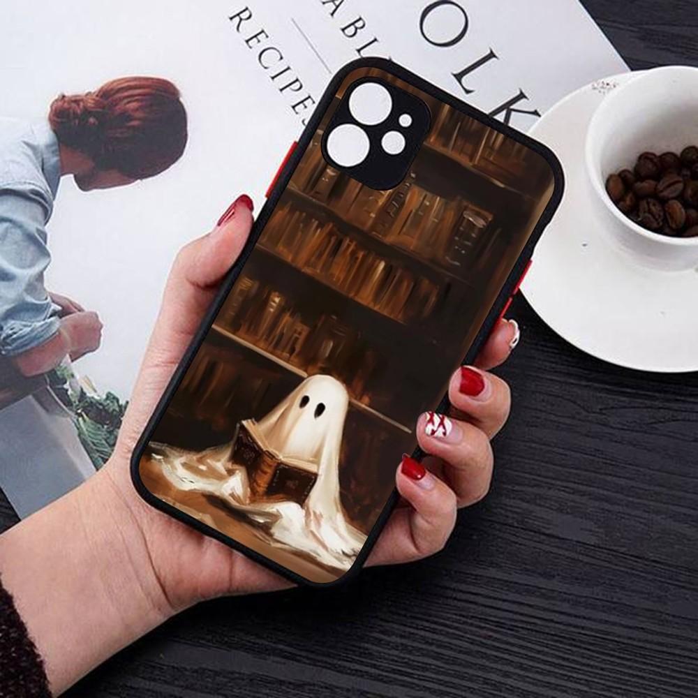 Little Ghost Phone Case For IPhone 14 11 12 13 Mini Pro Max 8 7 Plus X XR XS MAX Translucent Matte Cover