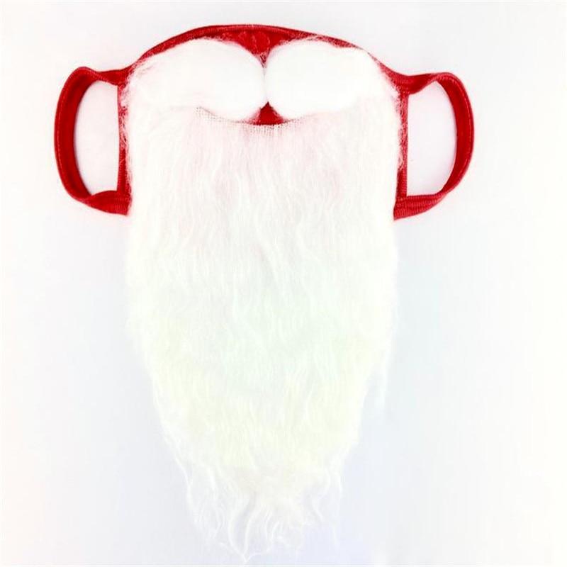 Weihnachtsdekoration 3D-Weihnachtsmann-Bartmasken für Erwachsene, Unisex, lustige wiederverwendbare Gesichtsbedeckung mit Weihnachtsmannbart für Weihnachts-Cosplay-Party