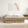 Artisan Oak Bed Frame 135 x 190 cm Wood Based Material