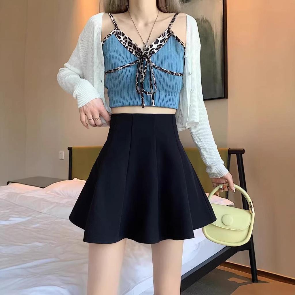 High-Waisted Drapey Pleated Skirt - Women's Spring/Summer Fairy Academy Style Skirt