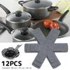 Pot and Pan Protectors, Set of 12 and 3 Different Size, Pot Dividers Pads/Stacking Pan Protectors/Pan Separators Pads