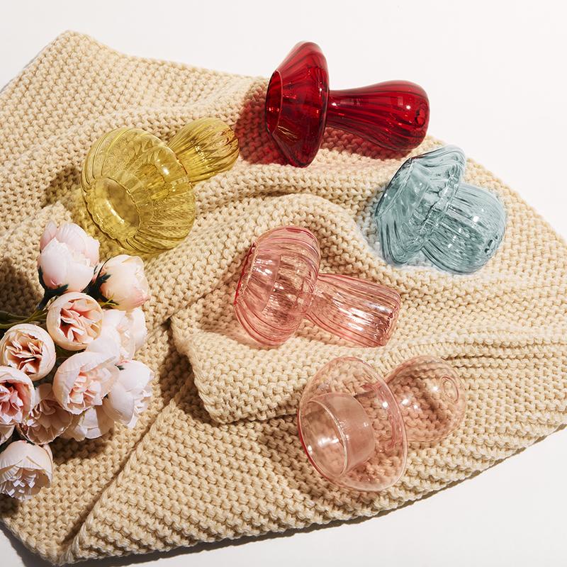 1 szt. Świecznik w kształcie grzyba Minimalistyczny wazon z wzorem grzyba Romantyczne ozdoby na biurko Dekoracyjne ozdoby 5 stylów