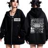 British Rock Band O-Oasis Live 25 Tour Vintage Zipper Hoodie Men Hip Hop Long Sleeve Sweatshirt Oversized Zip Up Jacket