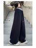 Girls' 2025 Wide-Leg Sweatpants with Velvet - Winter/Spring Sports Style