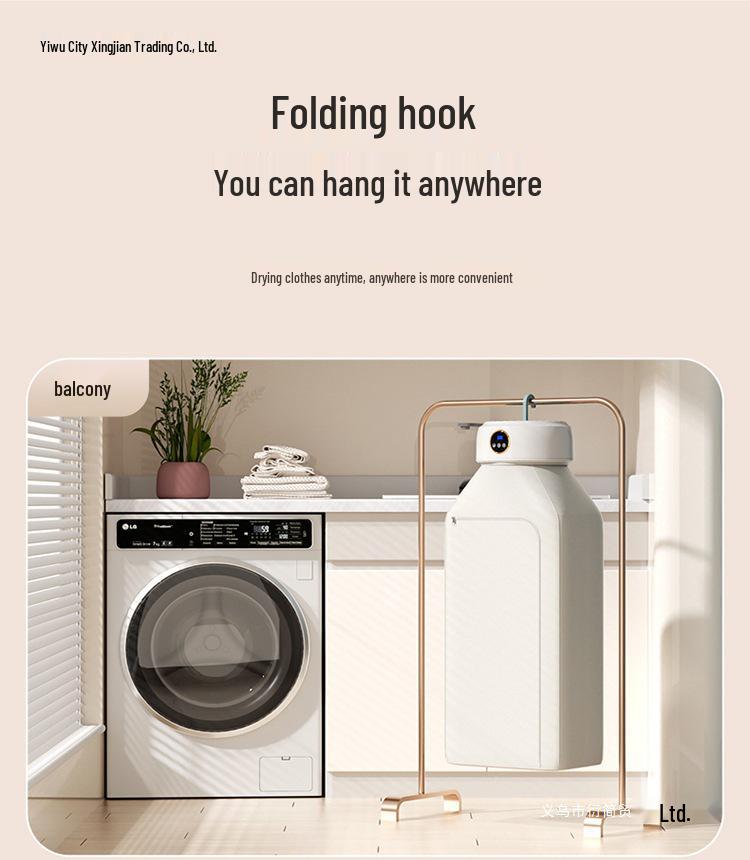 Compact Portable Clothes Dryer - Smart, Quick, and Foldable for Convenient Storage