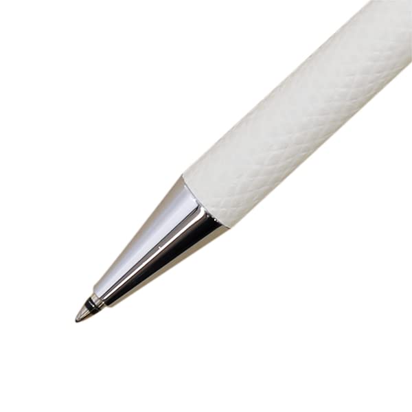 Color Chart Ballpoint Pen Leather-Wrapped (Shell White)