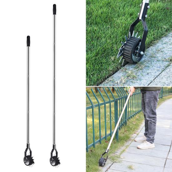 Obrotowa ręczna obrzynarka do trawnika z długim uchwytem Konstrukcja z ostrymi zębami Regulowana długość Odporna na rdzę Obrzynarka do trawnika Narzędzie ogrodowe