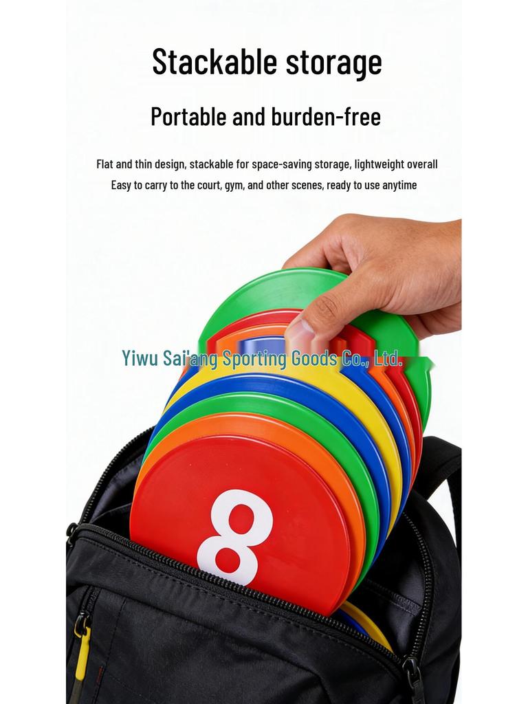 Digital Landmark Sports Training Marker Set: Disc Signs 1-10 for Football & Basketball