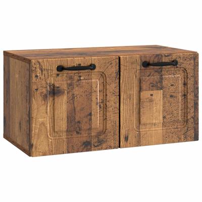 Wall Mounted TV Cabinet Reclaimed Wood Look 59.5 X 31 X 30 Cm