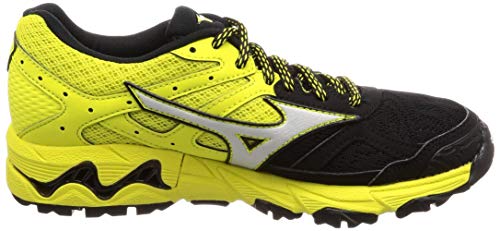 Mizuno Wave Mujin 5 Running Shoes, Black/Light Gray/Yellow, Size 23.0 cm, 2E