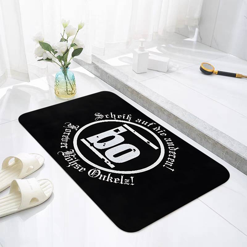 w-Bohses-Onkelzs-Logo Floor Mats Home Laundry Rug Carpet For Living Room Decor Lounge Area Anti-slip Foot Mat Entrance Doormat