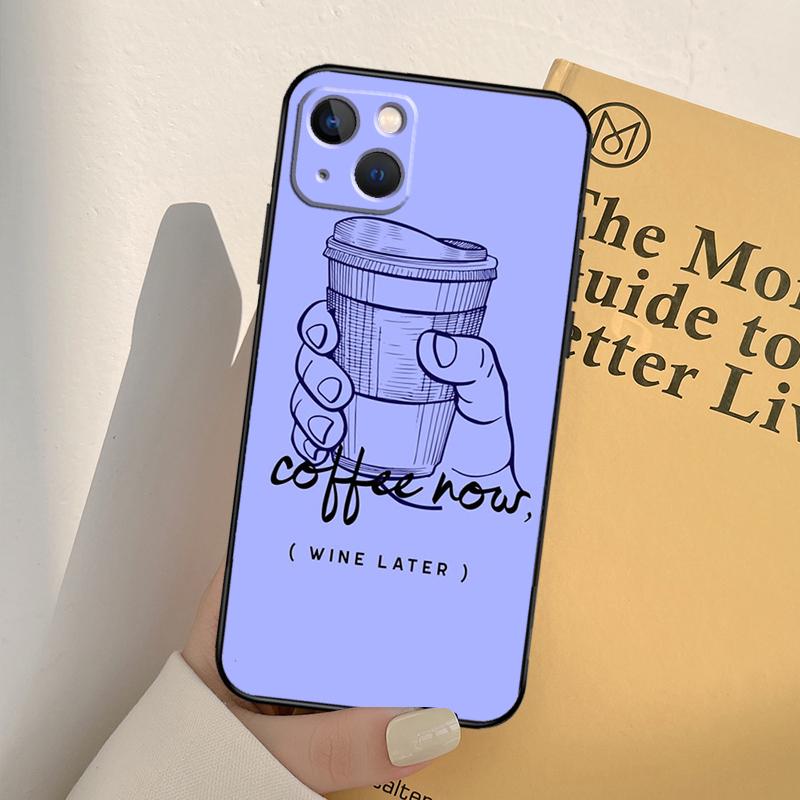 

Чехол для телефона с чашкой кофе и вина для iPhone 12 11 13 14 Pro Max X XR XS Max 7 8 Plus SE 2020 12 Mini 13 Mini Cover iPhone 6 6s