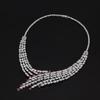 Luxus Rubinpendant-Ketten- und Ohrring-Set - 4-teiliges Hochzeits- und Abendaccessoire-Set