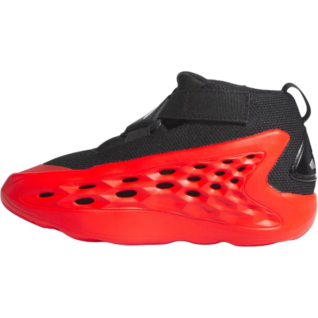 Adidas A.E. 1 Abrasion Resistant Cushioning Mid top Children's Basketball Shoes Red Black Children Aged 3 7 Years Old IG6613