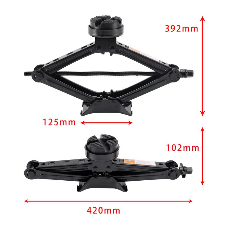 Artudatech Car Jack 2.5 T/2500 Kg Universal Scissor Jack Wheel Brace Wrench For SUV MPV Car Accessories